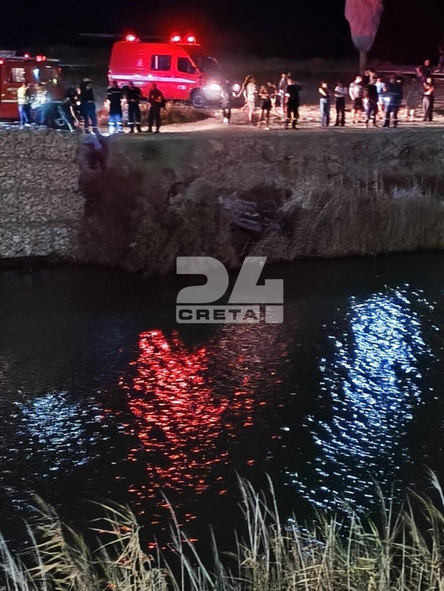 Επιχείρηση για την ανάσυρση αυτοκινήτου από ποτάμι στο Ηράκλειο: Δεν υπάρχουν εγκλωβισμένοι
