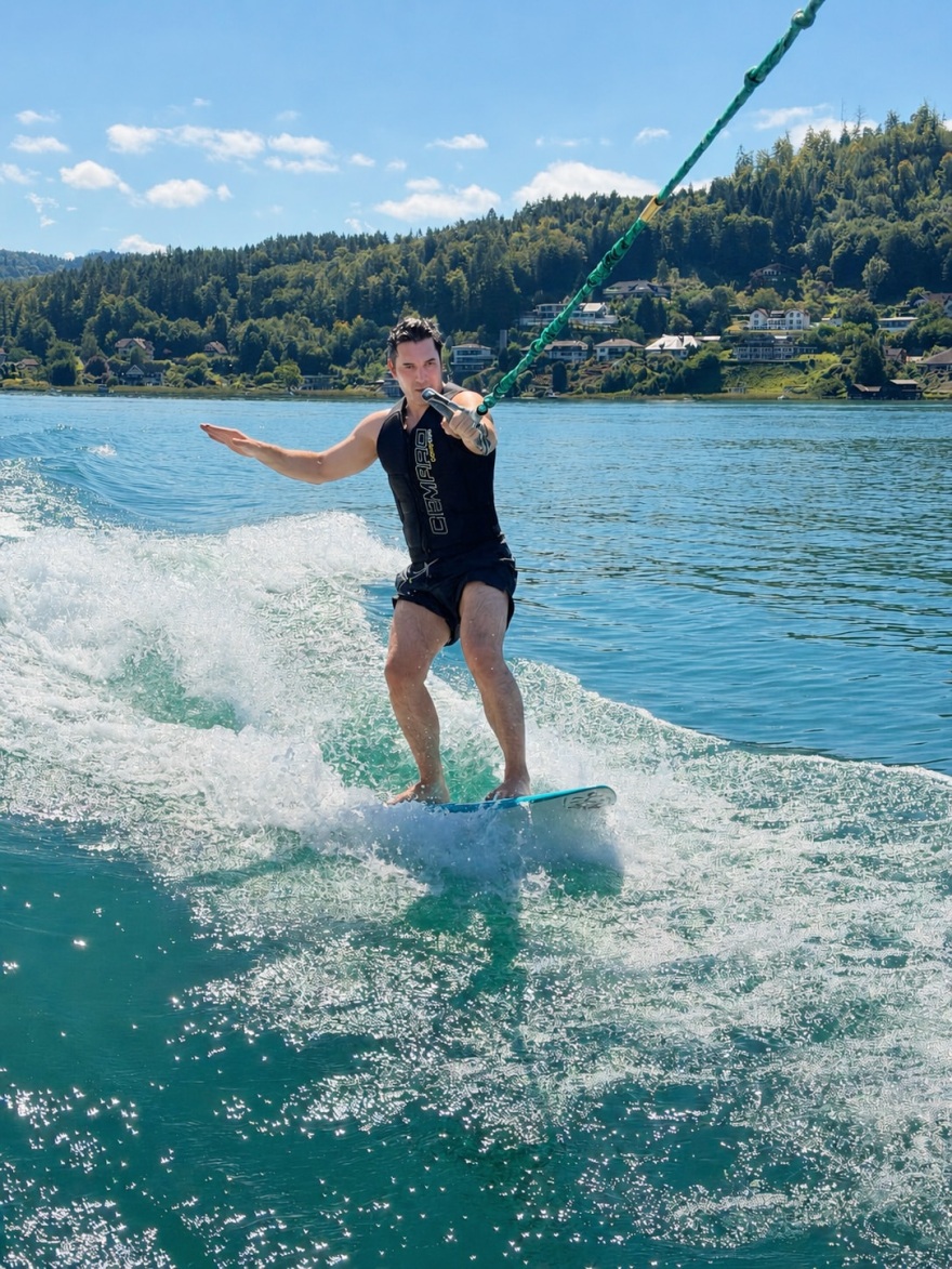 Ο Χριστόφορος Παπακαλιάτης έκανε wakeboard, δείτε βίντεο και φωτογραφίες
