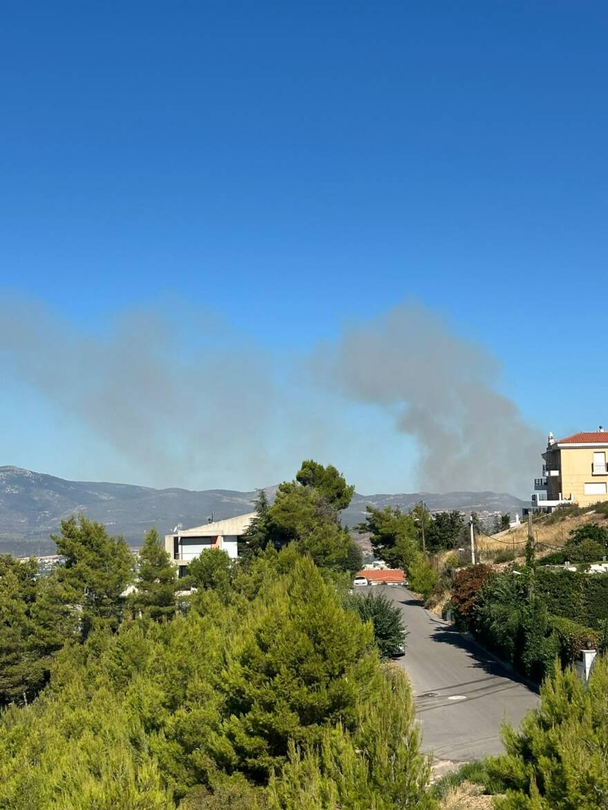 Φωτιά στις Αφίδνες, μεγάλη κινητοποίηση της Πυροσβεστικής, ήχησε το 112 για ετοιμότητα