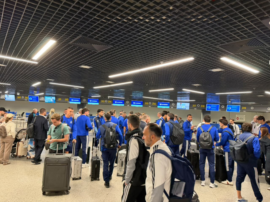 Το protothema.gr στην αναχώρηση της Εθνικής ποδοσφαίρου από το Βελιγράδι με προορισμό το Μόναχο, βίντεο και φωτογραφίες