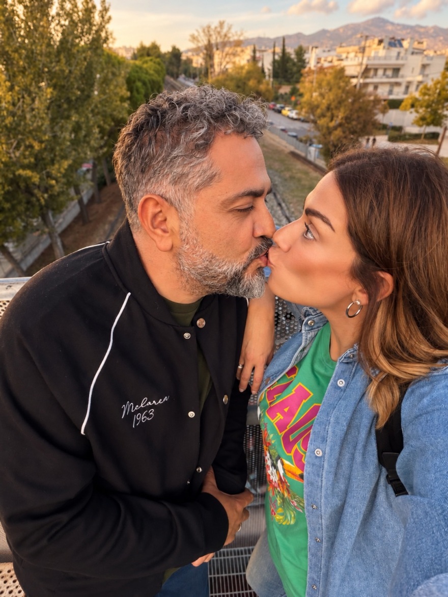 Οι πόζες και τα φιλιά της Βάσως Λασκαράκη και του Λευτέρη Σουλτάτου στο Instagram: «Περίεργοι τύποι βολτάρουν στην πόλη»