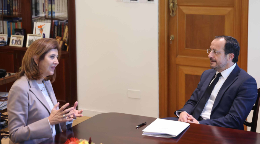 Κυπριακό: Αισιόδοξη η Ολγκίν για αποτέλεσμα από τις επαφές με Χριστοδουλίδη και Έρχιουρμαν
