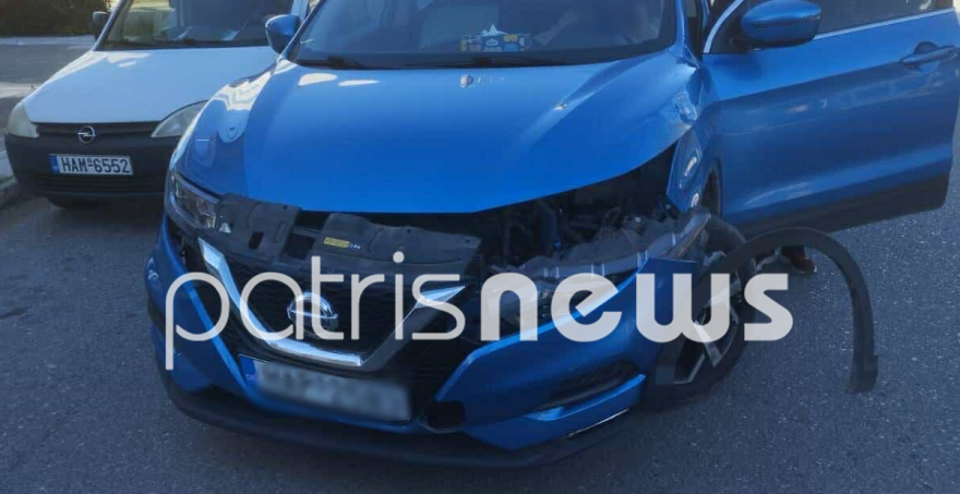 Τροχαίο με έναν τραυματία στον Πύργο - Η στιγμή της σύγκρουσης