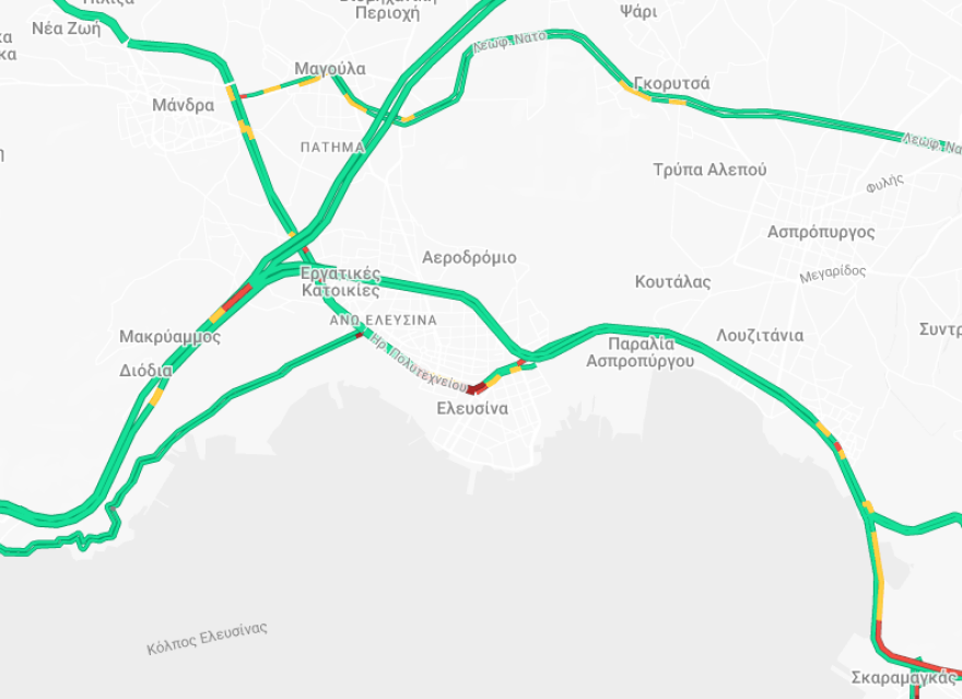 Ανατροπή οχήματος κοντά στα διόδια Ελευσίνας - Ένας τραυματίας