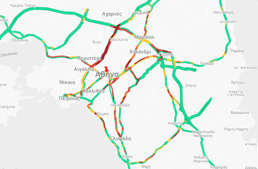 Κίνηση στους δρόμους: Μποτιλιάρισμα τώρα σε Κηφισό και Αττική Οδό - Live εικόνα