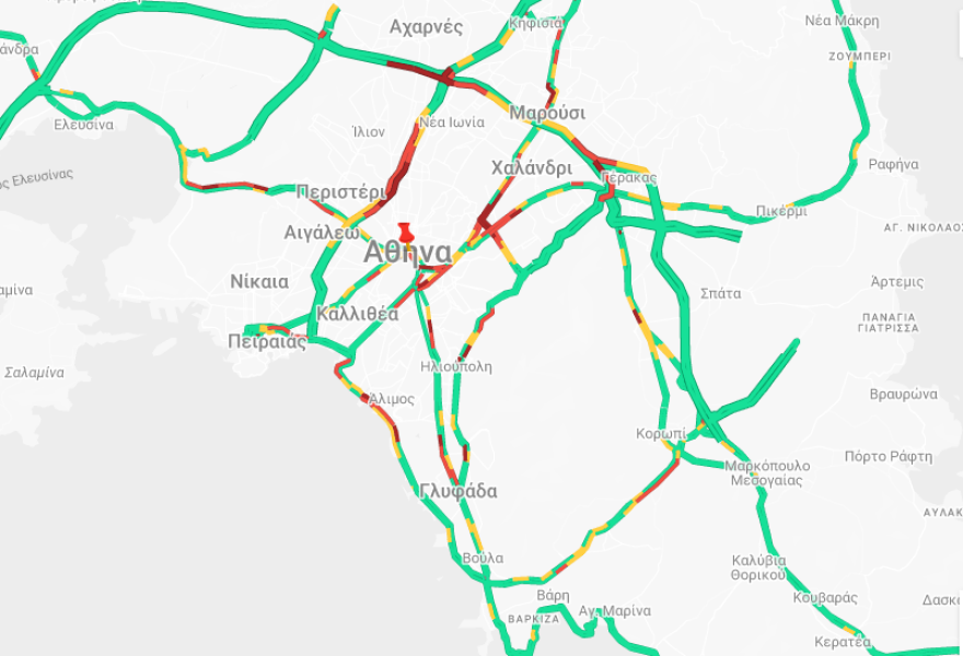 Η κίνηση τώρα στην Αθήνα - Ταλαιπωρία σε Κηφισό και Αττική Οδό, προβλήματα και στο κέντρο