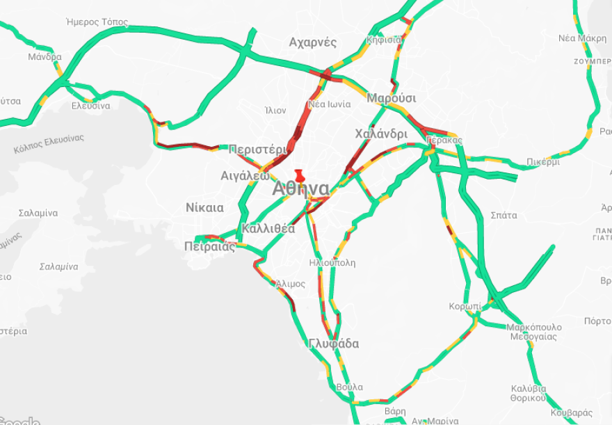 Κίνηση τώρα: Μεγάλο μποτιλιάρισμα στο ρεύμα εξόδου της λεωφόρου Αθηνών Κορίνθου λόγω τροχαίου