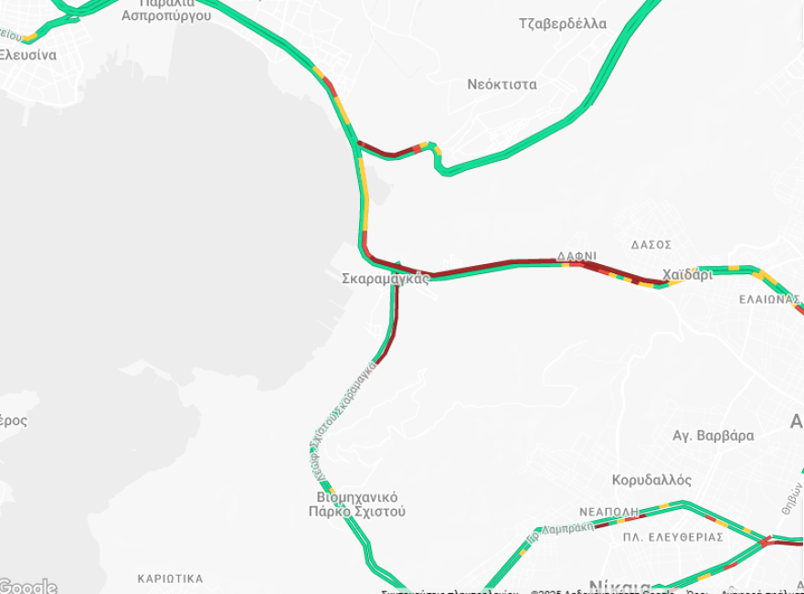 Κίνηση τώρα: Μεγάλο μποτιλιάρισμα στο ρεύμα εξόδου της λεωφόρου Αθηνών Κορίνθου λόγω τροχαίου
