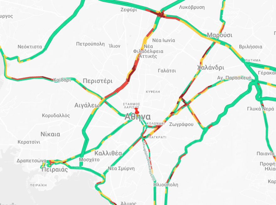 Κίνηση τώρα: Τροχαίο στον Κηφισό - Αυξημένη η κίνηση στο ύψος της Αχαρνών