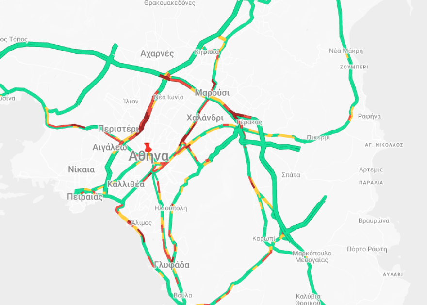 Κίνηση τώρα: Τροχαίο στον Κηφισό - Αυξημένη η κίνηση στο ύψος της Αχαρνών