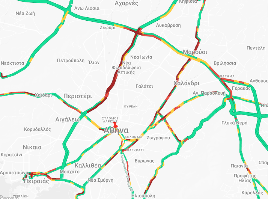 Κίνηση στους δρόμους: Μποτιλιάρισμα στον Κηφισό λόγω καραμπόλας 4 ΙΧ, καθυστερήσεις και στην Αττική οδό