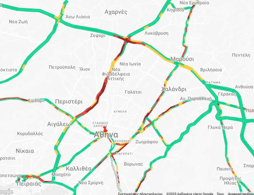 Κίνηση στους δρόμους: Για υπομονετικούς ο Κηφισός - Προβλήματα στην Αττική οδό και στο κέντρο της Αθήνας