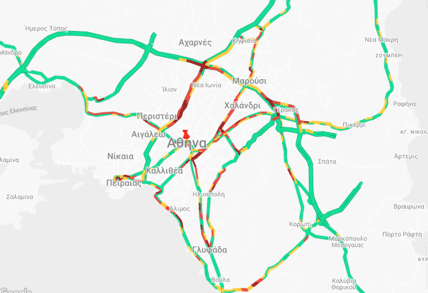 Κίνηση: Μεγάλες καθυστερήσεις από νωρίς σε Κηφισό και Κηφισίας - Πού έχει μποτιλιάρισμα
