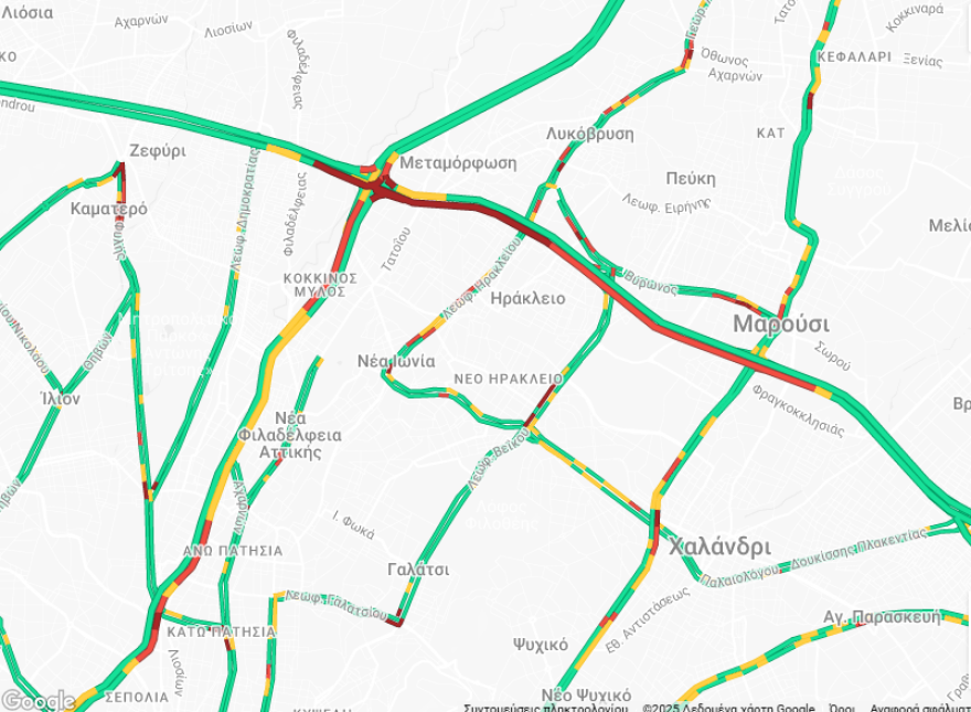 Τροχαίο στην Αττική Οδό - Μεγάλες καθυστερήσεις μετά τον κόμβο Κηφισίας στο ρεύμα προς αεροδρόμιο
