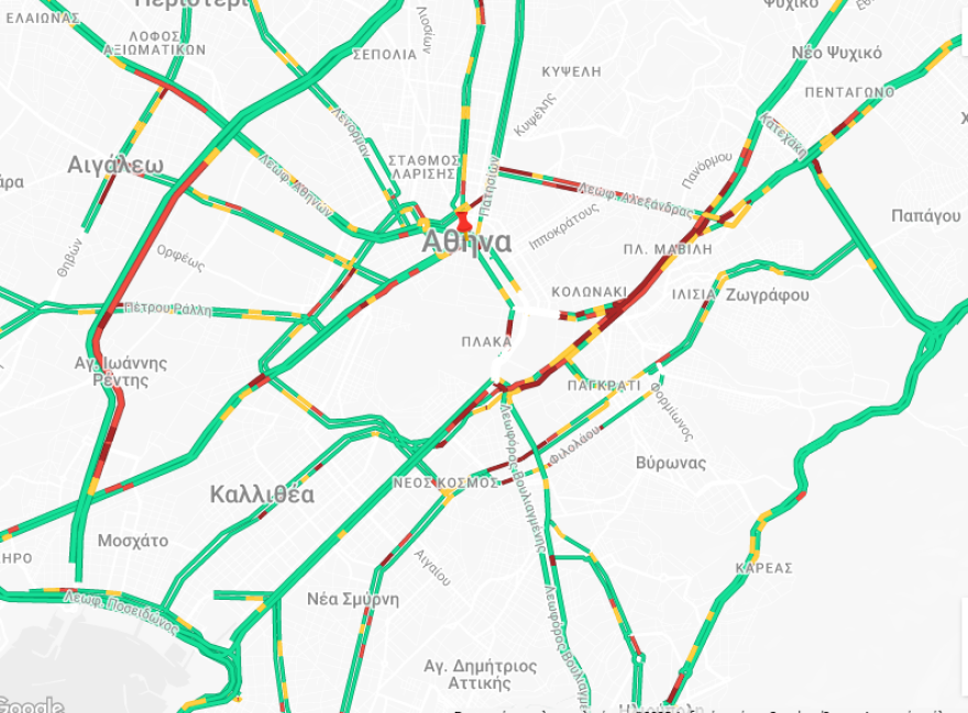 Σε εξέλιξη η πορεία για τα Τέμπη στην Αθήνα - Kλειστή η Πανεπιστημίου