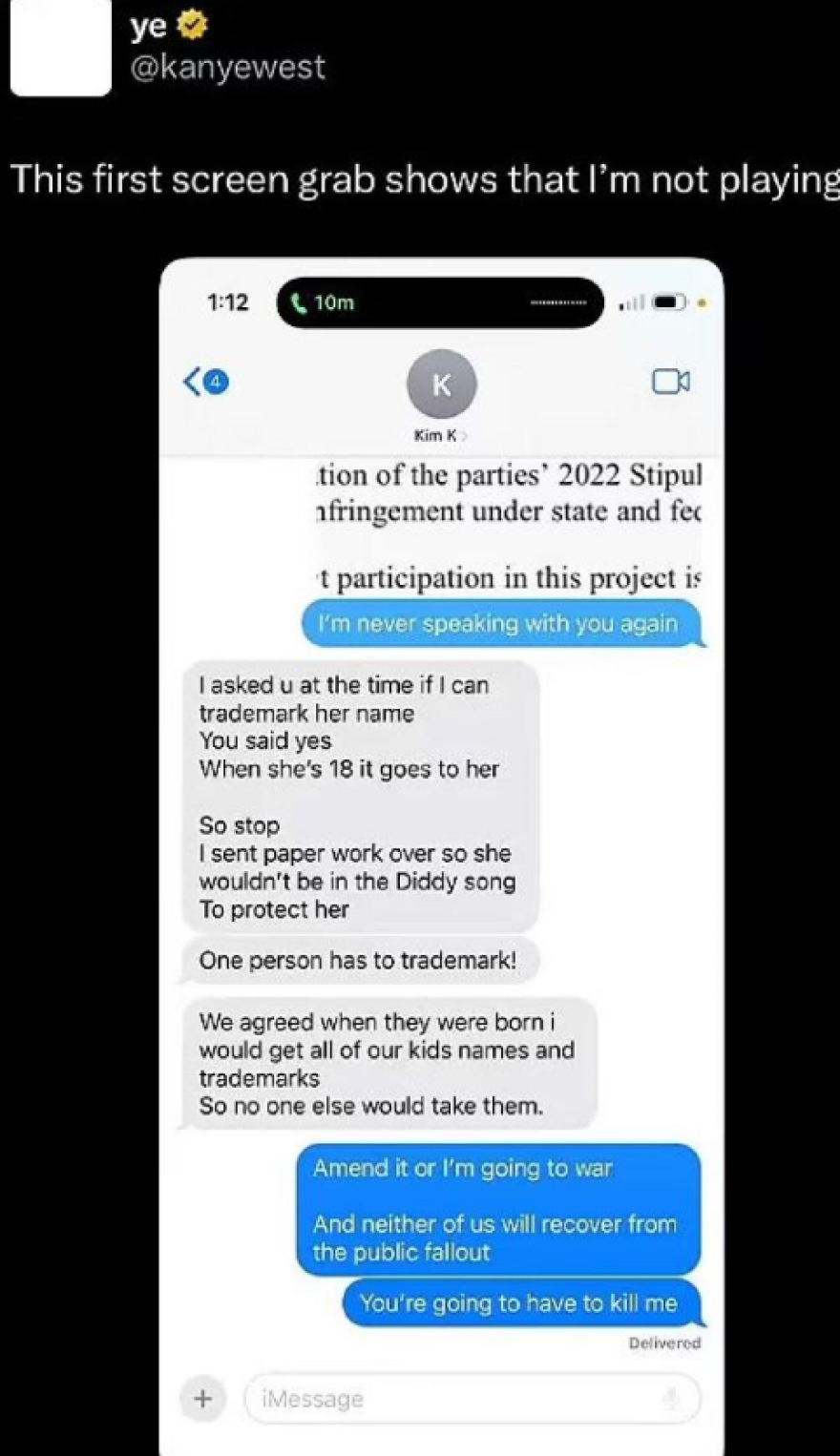 Κάνιε Γουέστ: Συνεχίζει τον «πόλεμο» με την Κιμ Καρντάσιαν για τη συμμετοχή της 11χρονης κόρης τους σε τραγούδι με τον Diddy - «Ο άνδρας παίρνει την τελική απόφαση»