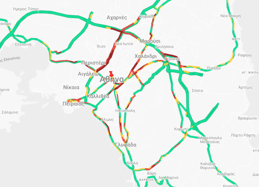 Κίνηση στους δρόμους τώρα: Καραμπόλα με 4 ΙΧ στην Αττική Οδό στο ύψος της εξόδου Πεντέλης, 45λεπτες καθυστερήσεις στο ρεύμα προς Ελευσίνα