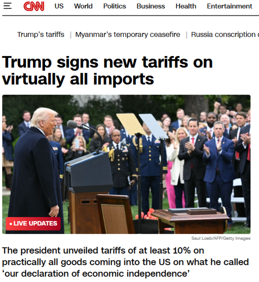 Οι πρώτες αντιδράσεις για τους δασμούς του Τραμπ - Τι γράφουν τα διεθνή μέσα ενημέρωσης