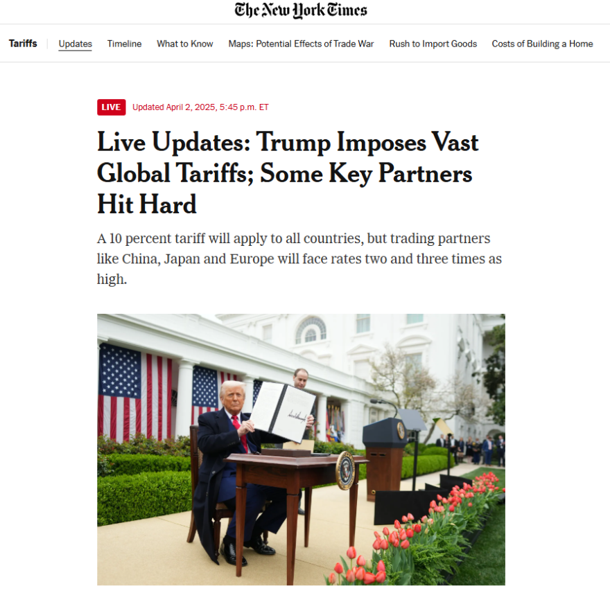 Οι πρώτες αντιδράσεις για τους δασμούς του Τραμπ - Τι γράφουν τα διεθνή μέσα ενημέρωσης