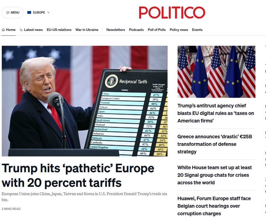 Οι πρώτες αντιδράσεις για τους δασμούς του Τραμπ - Τι γράφουν τα διεθνή μέσα ενημέρωσης