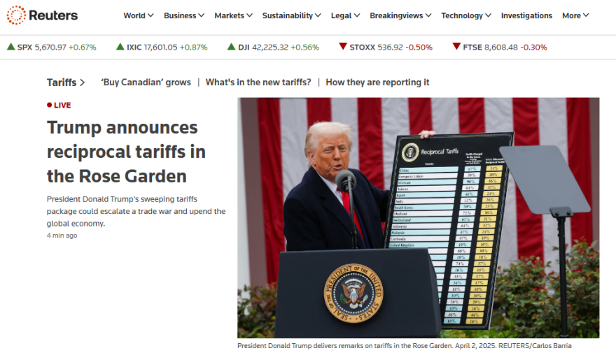Οι πρώτες αντιδράσεις για τους δασμούς του Τραμπ - Τι γράφουν τα διεθνή μέσα ενημέρωσης