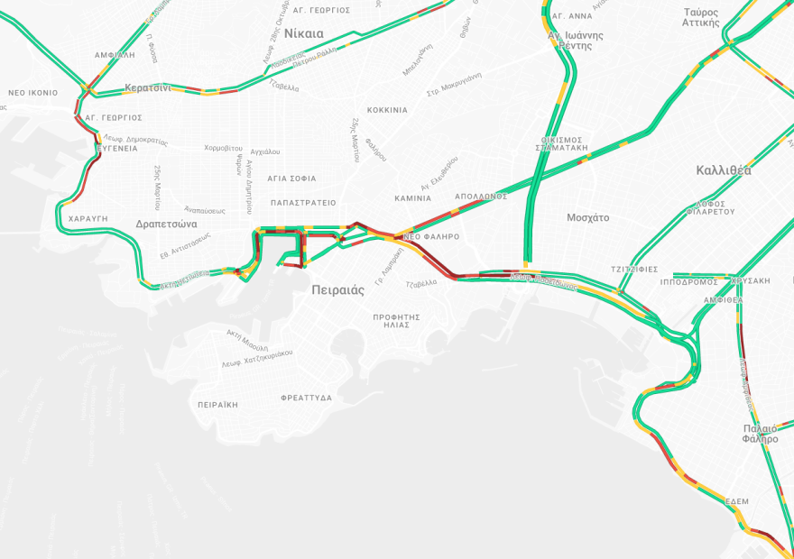 Κίνηση στους δρόμους τώρα live: Μποτιλιαρισμένος ο Κηφισός, «κόκκινος» ο Πειραιάς από τους εκδρομείς του Πάσχα