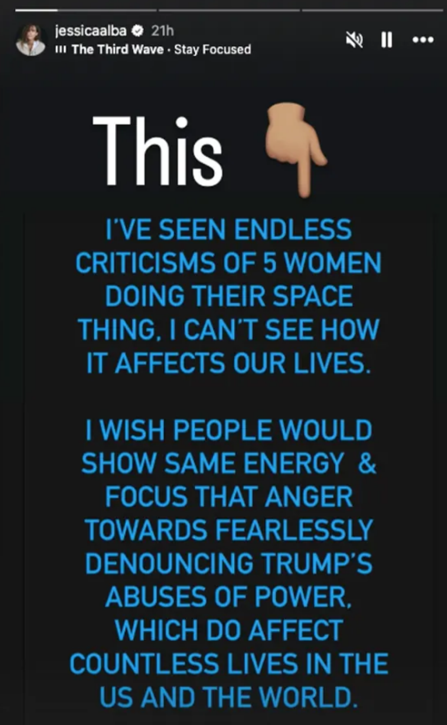 Τζέσικα Άλμπα κατά των επικριτών της αποστολής της Blue Origin: Ο θυμός σας να στραφεί στον Τραμπ