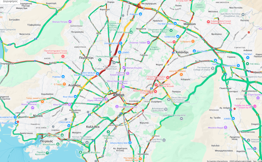 Κίνηση στους δρόμους τώρα live: Δύσκολο πρωινό με μποτιλιάρισμα σε Κηφισό, Καρέα, κέντρο, Κηφισίας