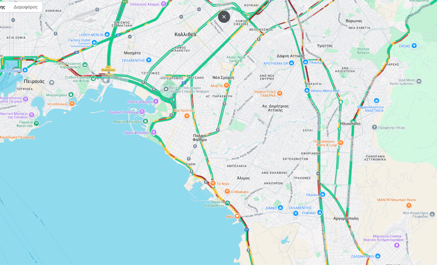 Κίνηση τώρα:  Σημειωτόν σε Κηφισό και Λ. Αθηνών, 30λεπτες καθυστερήσεις στην Αττική Οδό - Πού υπάρχουν προβλήματα