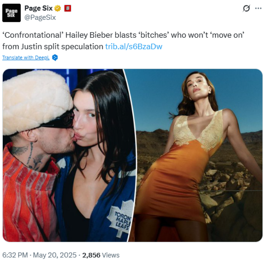 Χέιλι Μπίμπερ: Η απάντηση στα δημοσιεύματα που τη θέλουν να χωρίζει - «Αυτές οι σκύ*** θα συνεχίσουν να είναι θυμωμένες»