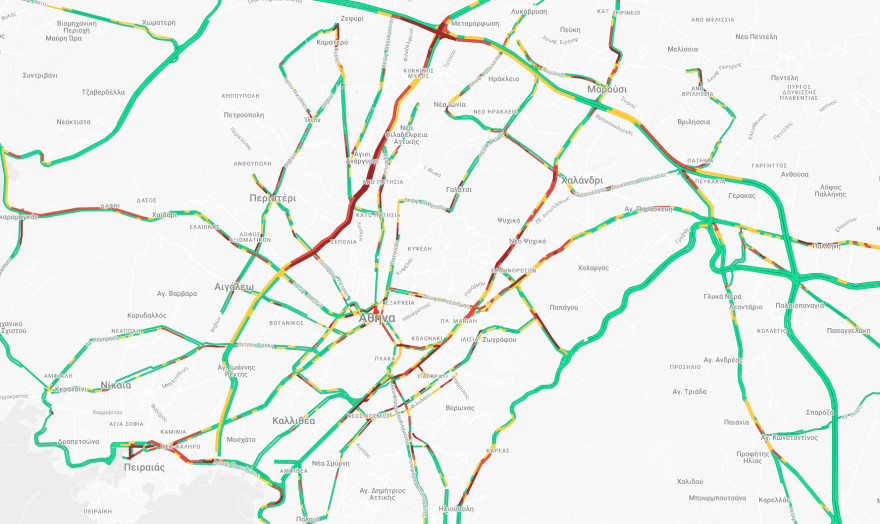 Πού υπάρχουν προβλήματα με την κίνηση στην Αττική - Απροσπέλαστος ο Κηφισός