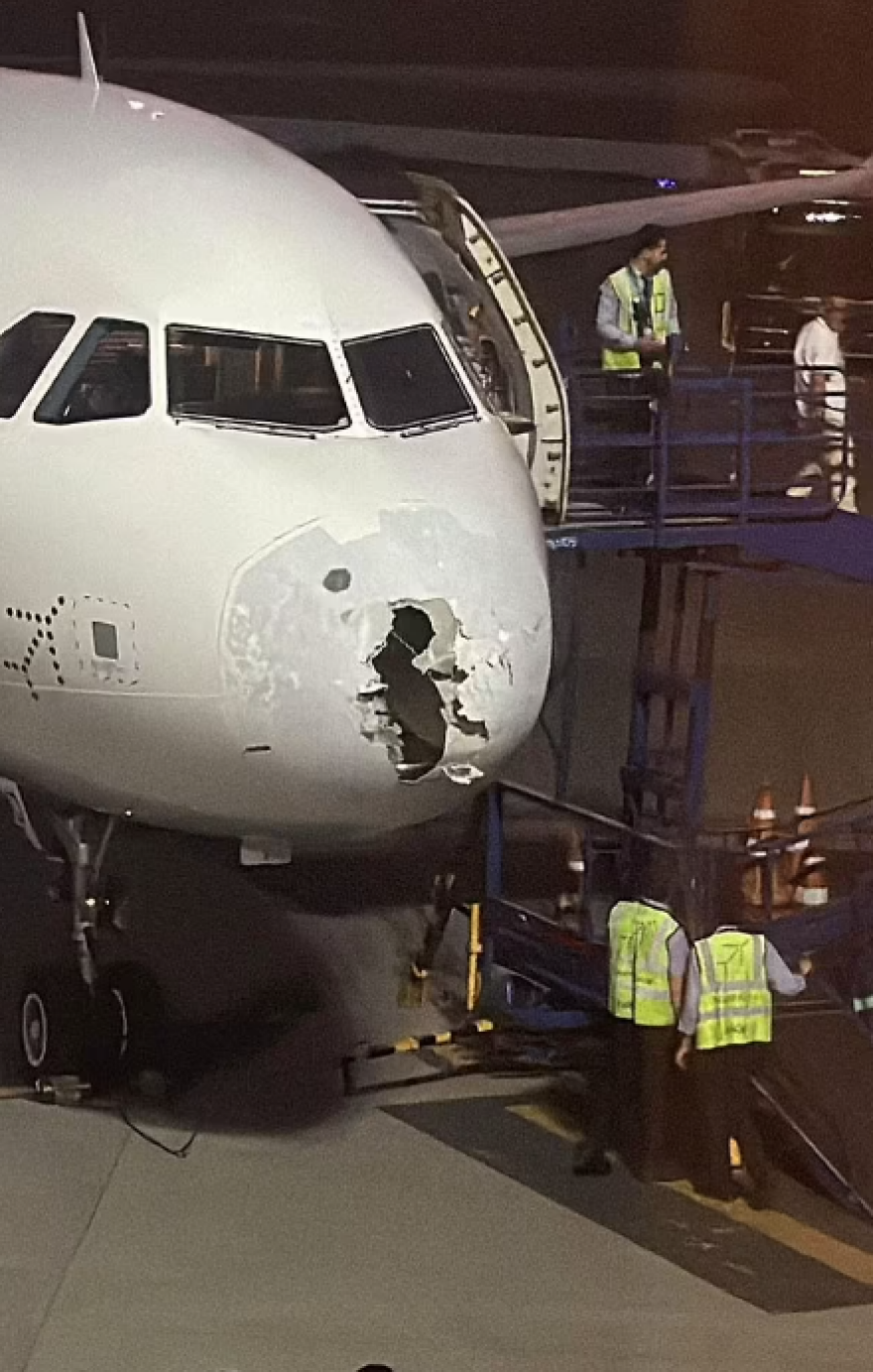 Ινδία: Πτήση ξεκίνησε με αναταράξεις, συνεχίστηκε με χαλαζόπτωση, το αεροπλάνο συγκρούστηκε και με πουλί