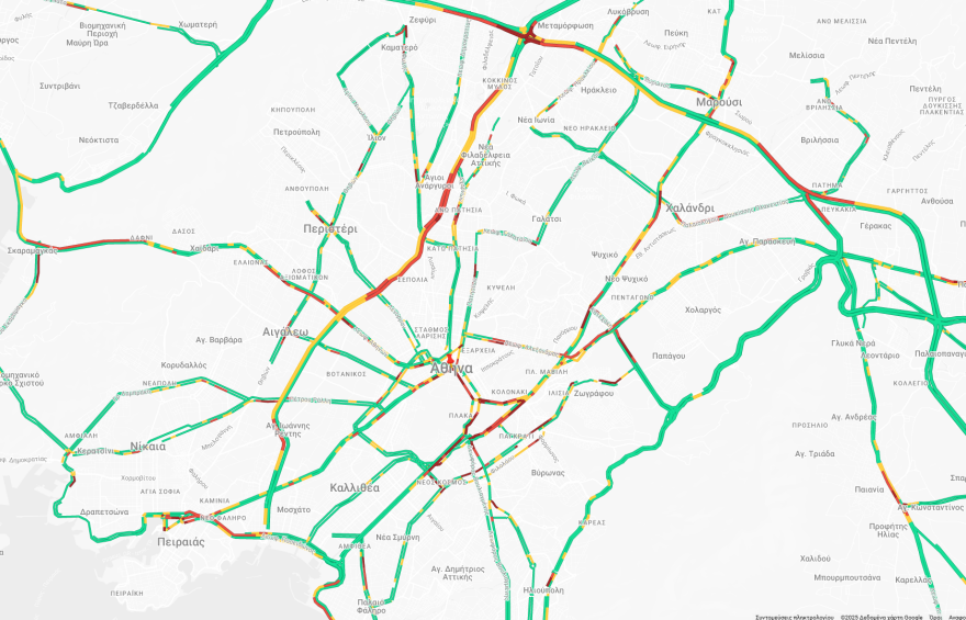 Κίνηση στους δρόμους: Ταλαιπωρία για τους οδηγούς σε Κηφισό, Λ. Αθηνών και Αττική Οδό 
