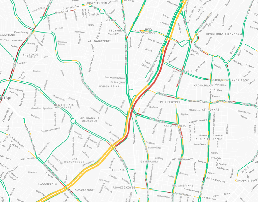 Τροχαίο στον Κηφισό και μποτιλιάρισμα στο ρεύμα προς Λαμία
