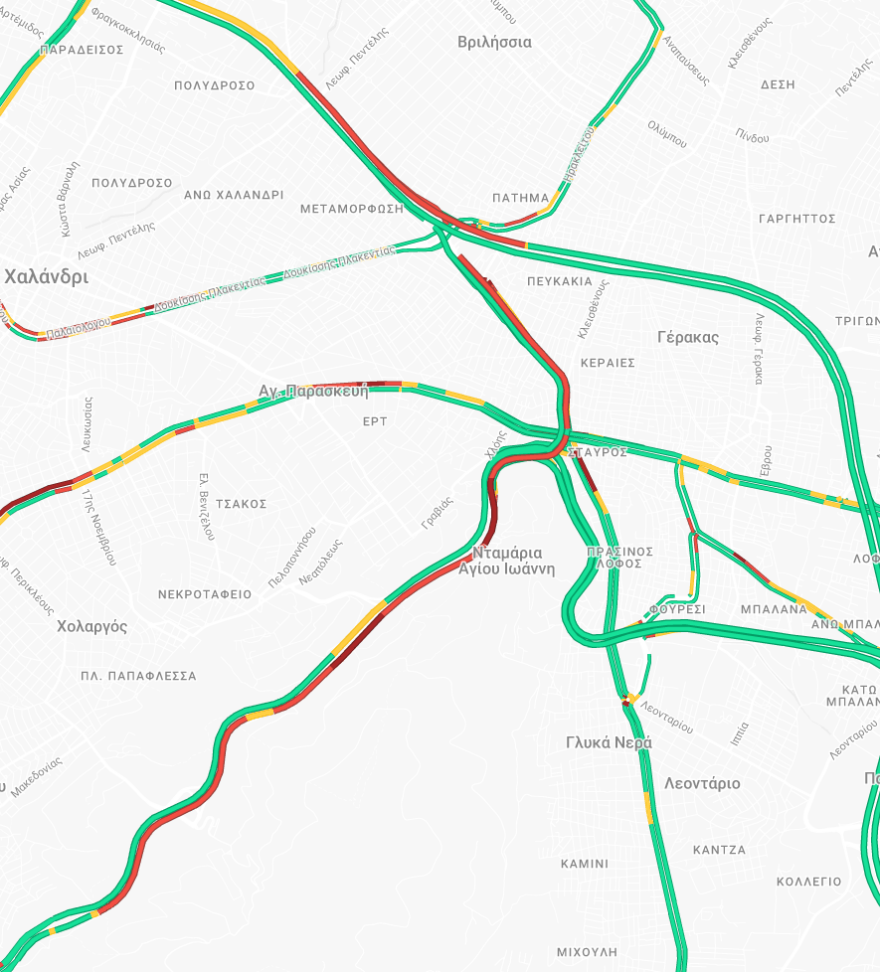 Κίνηση στους δρόμους τώρα live: Τροχαίο στην Περιφερειακή Υμηττού, καθυστερήσεις άνω της μίας ώρας προς Ελευσίνα - Μποτιλιαρισμένος ο Κηφισός
