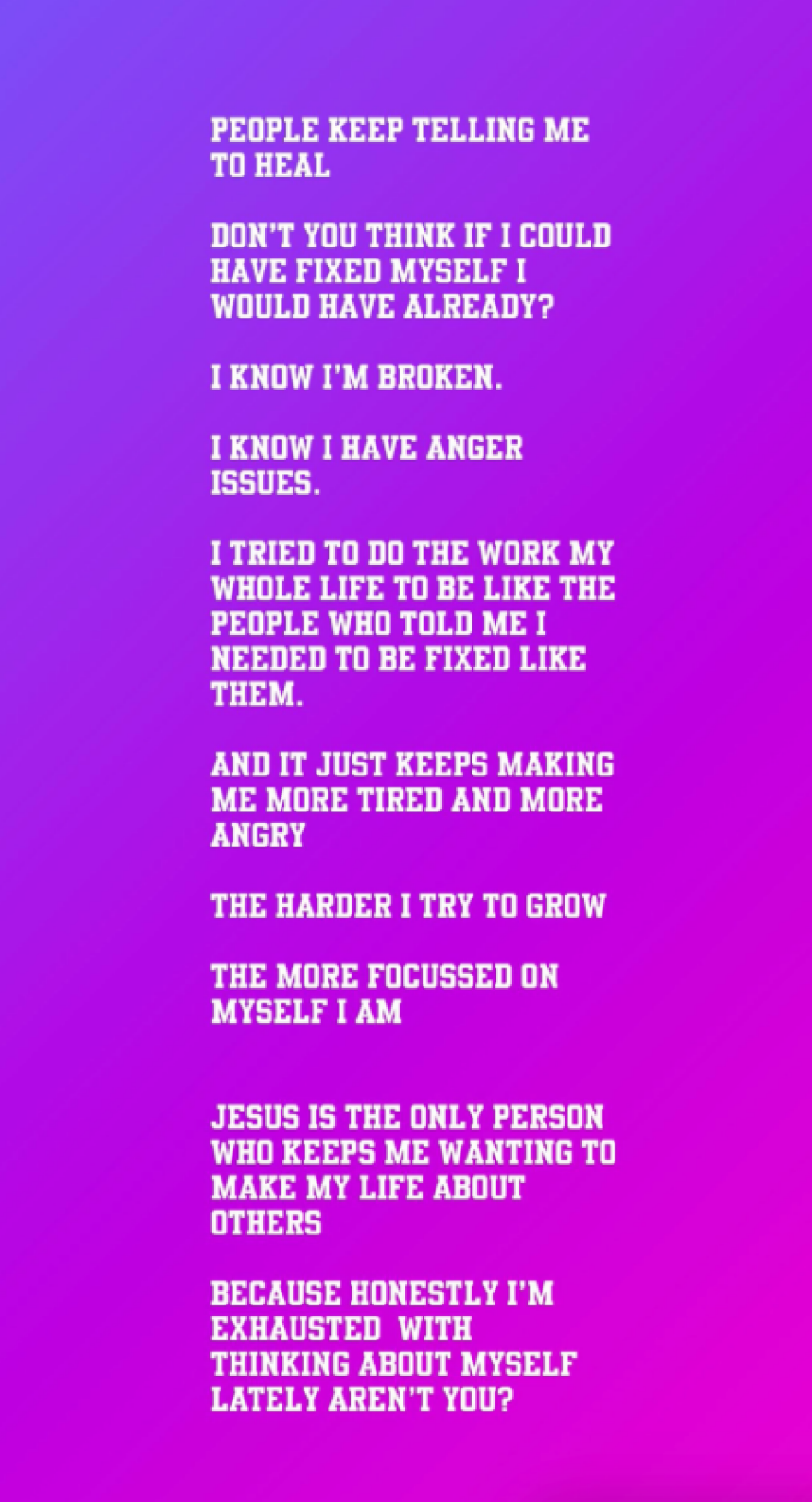 Αινιγματική ανάρτηση Μπίμπερ: Μου λέτε να θεραπευτώ, λέτε να μην το έκανα αν μπορούσα; Μόνο ο Ιησούς με κρατά
