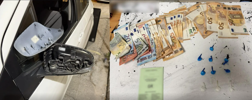 Φωτογραφία: Είχε κρύψει συσκευασίες κοκαΐνης και μετρητά στον καθρέφτη αυτοκινήτου - Συνελήφθη 34χρονος