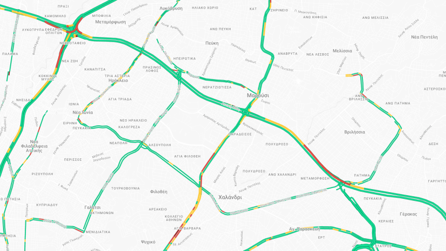 Τροχαίο ατύχημα στην Αττική Οδό, στο ύψος Πεντέλης  - Καθυστερήσεις στο ρεύμα προς Ελευσίνα