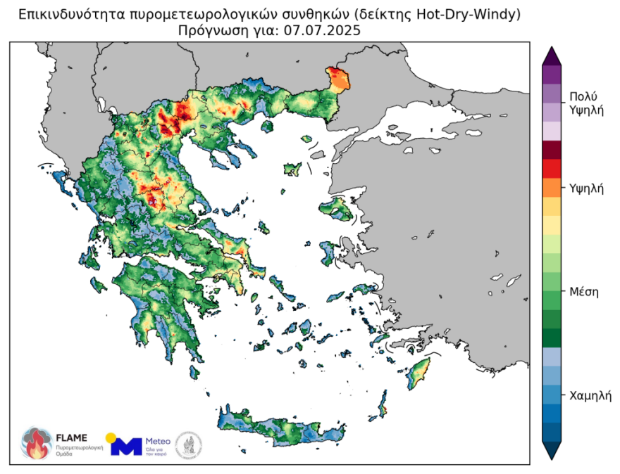 Ο καύσωνας αυξάνει την ευφλεκτότητα της νεκρής βλάστησης - Πιο επικίνδυνη ημέρα η Τετάρτη