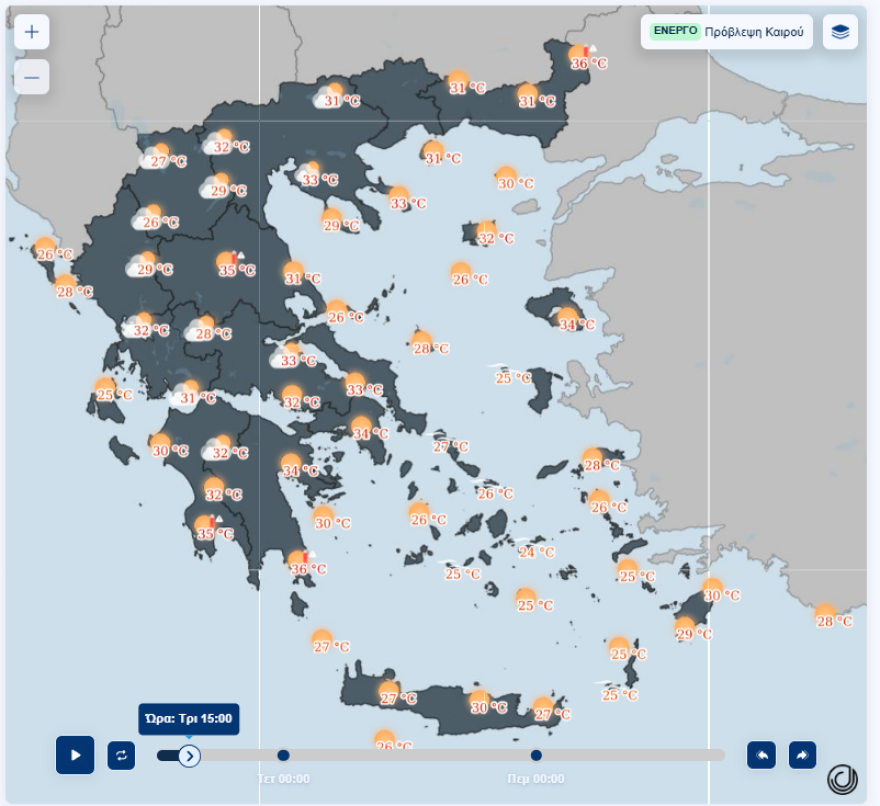 Καμίνι η χώρα με 38°C για τουλάχιστον 10 ημέρες! - Επίμονος ο καύσωνας, οι περιοχές που θα βιώσουν ακραία ζέστη Καμίνι η χώρα με 38°C για τουλάχιστον 10 ημέρες! - Επίμονος ο καύσωνας, οι περιοχές που θα βιώσουν ακραία ζέστη