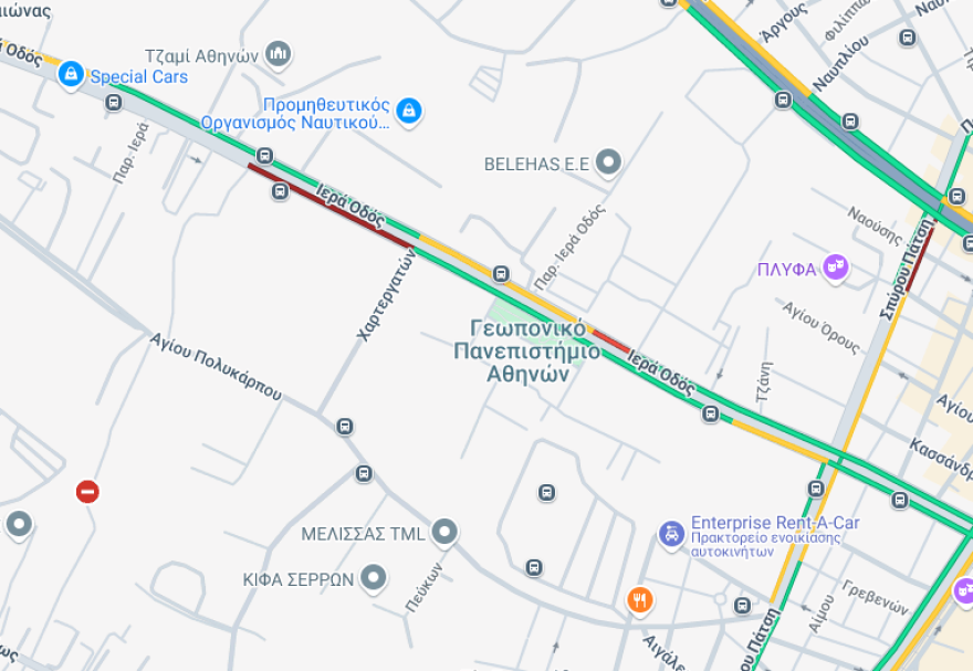 Καραμπόλα τριών ΙΧ και ενός δικύκλου στην Ιερά Οδό - Τραυματίστηκε οδηγός