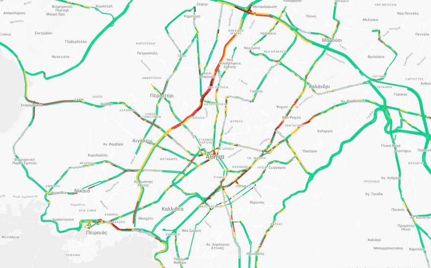 Κίνηση στους δρόμους τώρα live: Κίνηση και στα δύο ρεύματα του Κηφισού, σημαντικές καθυστερήσεις και στο λιμάνι του Πειραιά