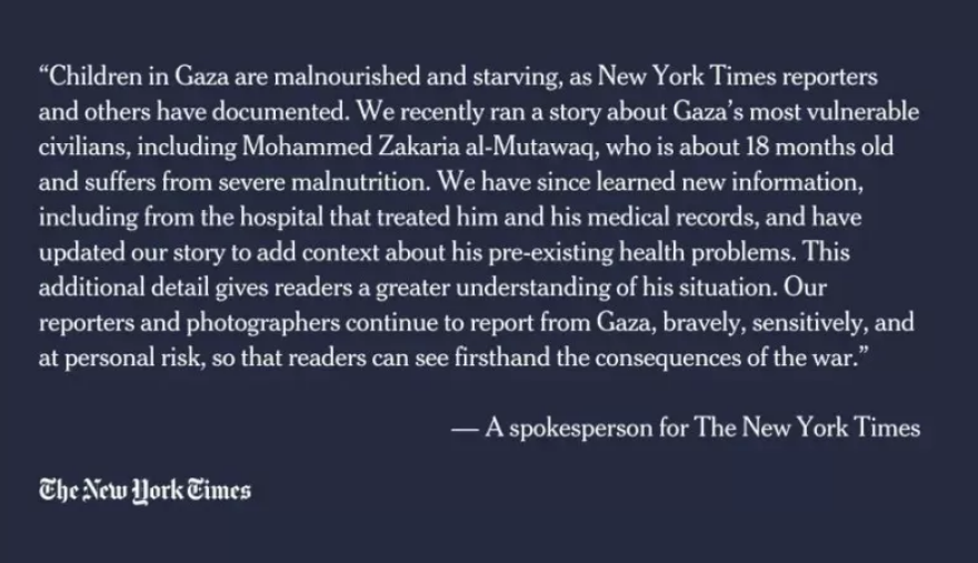 Οι New York Times διόρθωσαν την ιστορία του αποστεωμένου μικρού Μοχάμεντ από τη Γάζα: «Έχει και άλλη πάθηση»
