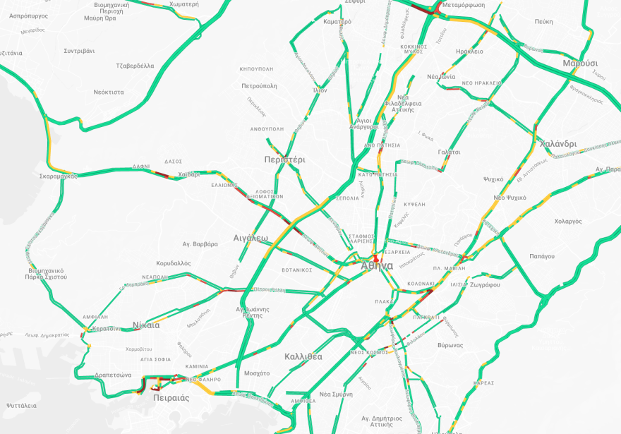 Κίνηση στους δρόμους τώρα live: Ουρές από νωρίς το πρωί στο λιμάνι του Πειραιά, καθυστερήσεις και στη Λ.Αθηνών