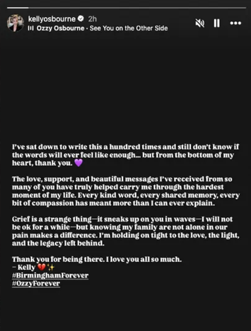 Όζι Όσμπορν: Η πιο δύσκολη στιγμή της ζωής μου, δεν θα είμαι καλά για πολύ καιρό, γράφει η κόρη του για τον θάνατό του