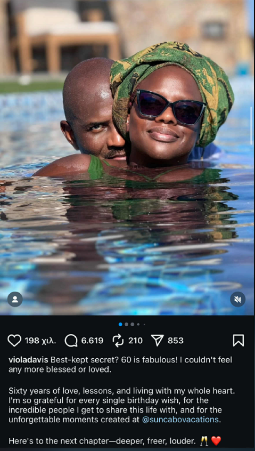 Η Βαϊόλα Ντέιβις έκλεισε τα 60 - «Είμαι τόσο ευγνώμων» έγραψε