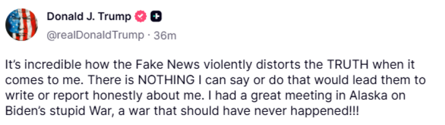 Για μεγάλη πρόοδο με τη Ρωσία μιλάει ο Τραμπ - Μείνετε συντονισμένοι, έγραψε την ώρα της κοινής συνέντευξης Τύπου Ζελένσκι και Φον ντερ Λάιεν