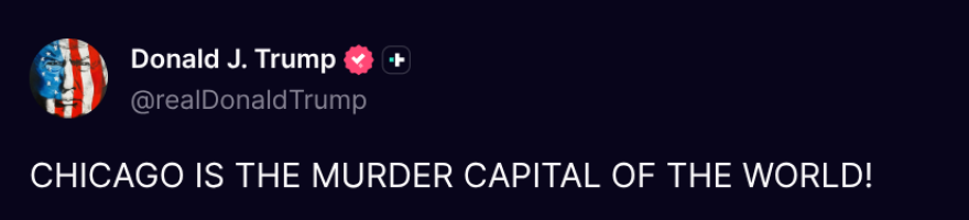 «Το Σικάγο είναι η παγκόσμια πρωτεύουσα των δολοφονιών», είπε ο Ντόναλντ Τραμπ