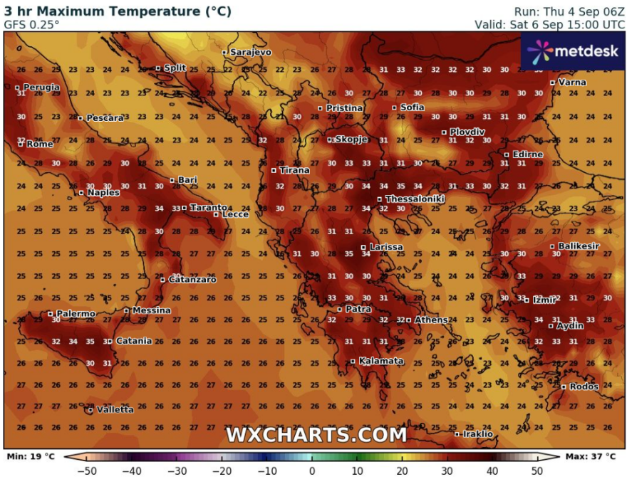 Καιρός: Καλοκαιρινό το πρώτο Σαββατοκύριακο του Σεπτέμβρη, πόσο θα δείξουν τα θερμόμετρα και πού θα βρέξει
