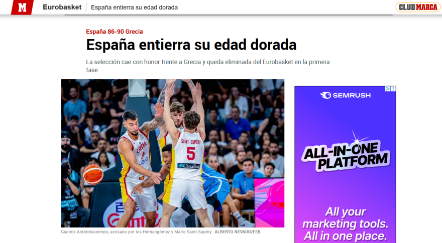 Eurobasket 2025: «Μαύρη Πέμπτη» γράφουν οι Ισπανοί για την ήττα από την Ελλάδα - «Πιο τρομακτικός από ποτέ» λέει η FIBΑ για τον Αντετοκούνμπο